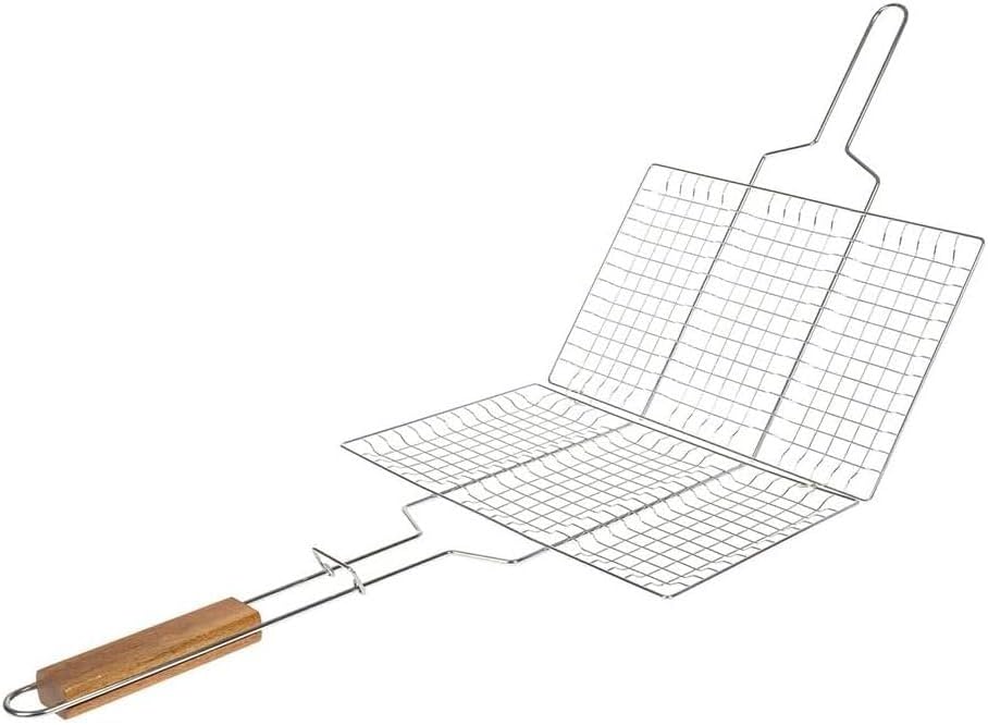 Rechteckiger Grill – Größe 35 X 22 Cm – Aus Verchromtem Stahl – Leicht Zu Reinigen – Ideal Zum Grillen Von Fleisch Und Fisch