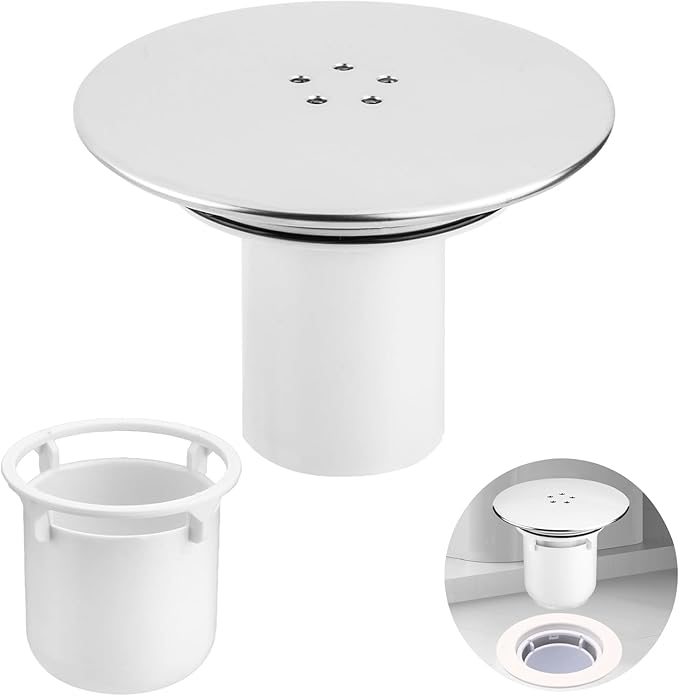 Ewwtrey Duschablaufabdeckung, 95 Mm/110 Mm Duschablauf, Universelle Duschablaufabdeckung Mit Siphon, Duschablauf-einlaufabdeckung