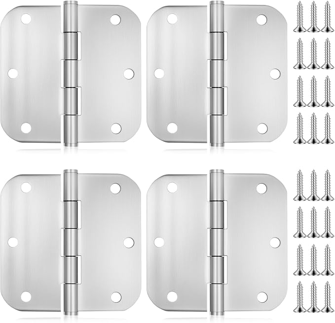 4 Stück Türscharniere, Schrankscharniere, Edelstahlscharniere, Klappscharniere Für Schranktüren, Unsichtbare Scharniere Für Möbel, Fenster, Kisten Und Holztüren
