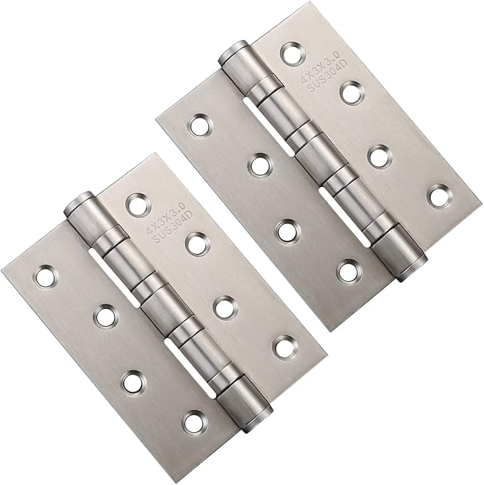 4 Stück 4" (100 Mm) Fensterscharniere Aus Edelstahl Mit Schrauben Für Schranktüren, Silber