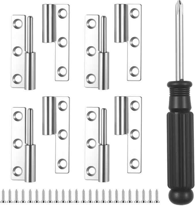 4 Stück Edelstahlscharniere, Abnehmbare Scharniere, 64 Mm Hochleistungs-türscharniere, Edelstahl-torscharniere, Klappscharniere Für Holztüren, Fenster Und Innen-/außenschränke