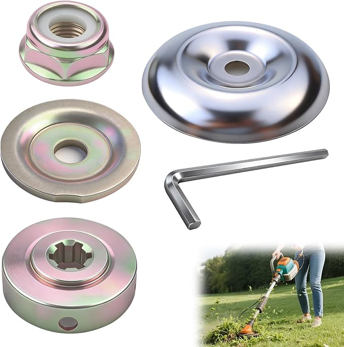 5-teiliges Freischneider-kopfmutter-set, Freischneider-zubehör Mit M10lh-klingenmutter, Platte, Abdeckung, Schraubenschlüssel, Ersatzteile Für Freischneider, Rasenmäher Und Gartengeräte