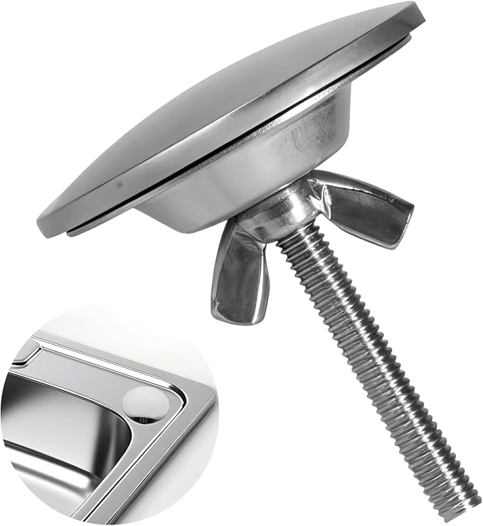 50 Mm Verchromter Edelstahl-abdeckstopfen Für Spülbecken, Hahnlochstopfen Mit Gummidichtung, Dekorativer Und Wasserdichter Abdeckstopfen