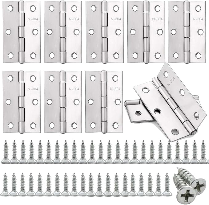 Set Mit 4 Robusten Edelstahl-klapptürbändern – Stabile Türbänder – Kugelgelagerte Türbänder – Für Holztüren Und Gartentore