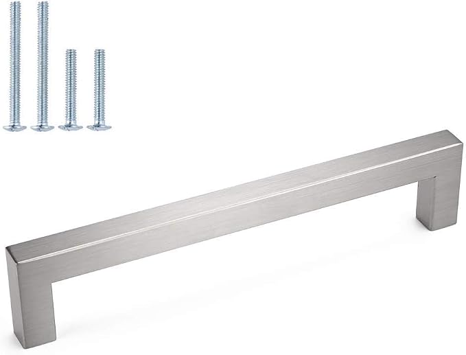 Lontan Set Mit 5 Silbernen Küchenschrankgriffen, 320 Mm Lochabstand, Küchentürgriffe, Moderne Schubladengriffe, Schrankgriffe Aus Edelstahl