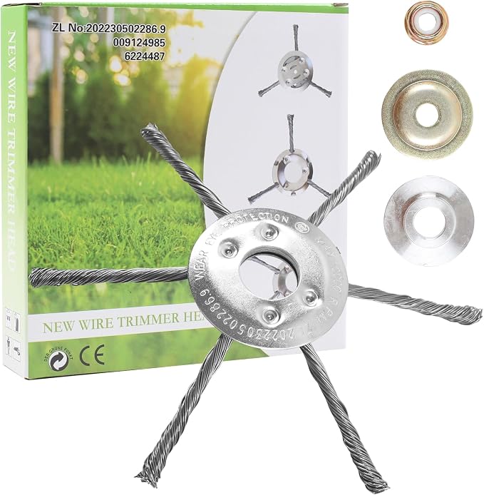 Freischneiderkopf, 200 Mm X 25,4 Mm, Universal-freischneiderkopf, 25,4 Mm Bohrung, Mit 6 Stahldrähten, Drahtbürste Für Gartenfreischneider