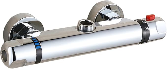 Thermostat-mischbatterie Für Badewanne Und Dusche – Wandmontierte Duscharmatur – Verbrühungsschutz – Badezimmeraccessoire – Intelligente, Konstante Temperaturregelung Für Das Badezimmer