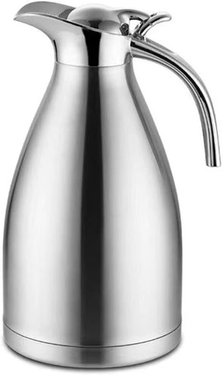 Isolierter 2-liter-krug Aus Doppelwandigem Edelstahl 304 Mit Griff Und Ausgießer, Ideal Für Büro, Hotel Und Restaurant.