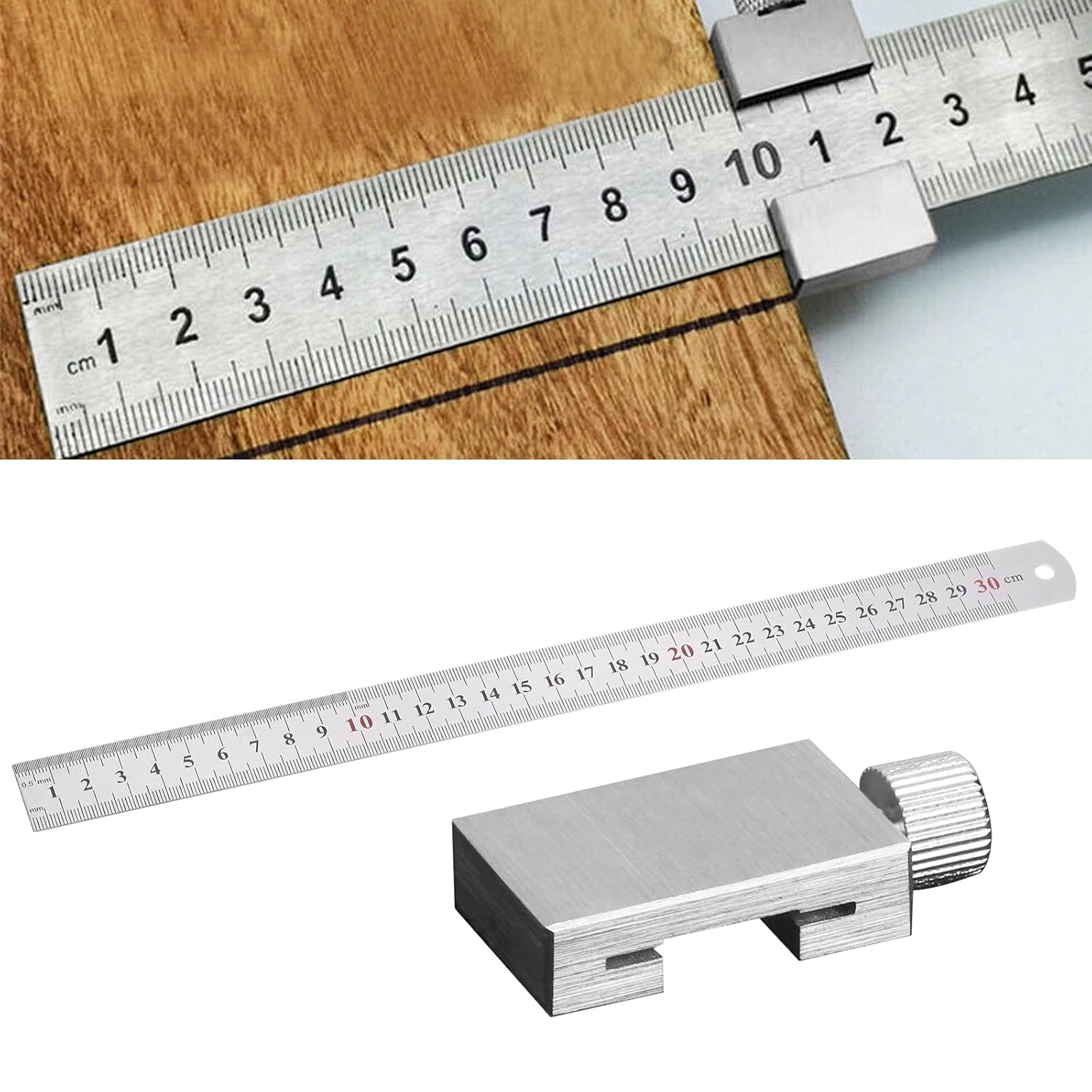30 Cm Edelstahl-lineal Zum Abpausen Von Holzarbeiten, Heimwerken Und Bastelarbeiten