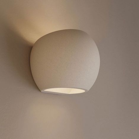 Barcelona Led-wandleuchte Für Beton Mit Nach Oben Und Unten Gerichteter Beleuchtung, G9-leuchtmittel, Modernes Design Für Industrielle Interieurs, Farbe: Weiß
