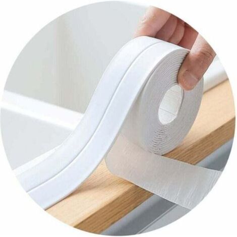 Weißes Silikon-dichtungsband, Auslaufsicher Und Schimmelresistent (2 X 3,2 M) - Für Badezimmer, Küche Und Fliesenfugen - Hohe Haftung Und Wasserdichter Klebstoff (ref: 56vingt)