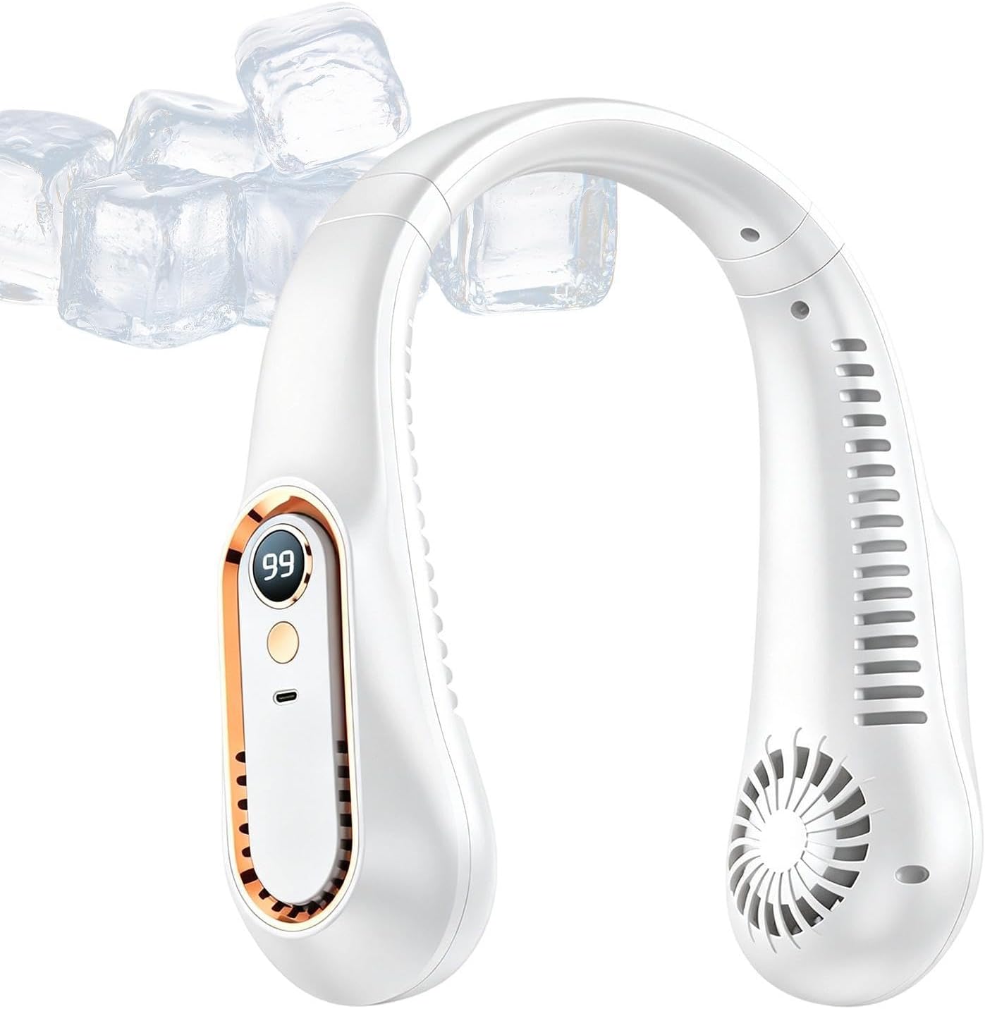 Wiederaufladbarer Und Leiser Nackenventilator Der Ideale Reiseventilator Für Camping, Outdoor-aktivitäten, Strand, Büro, Arbeit Und Reisen. Geeignet Für Damen Und Herren.