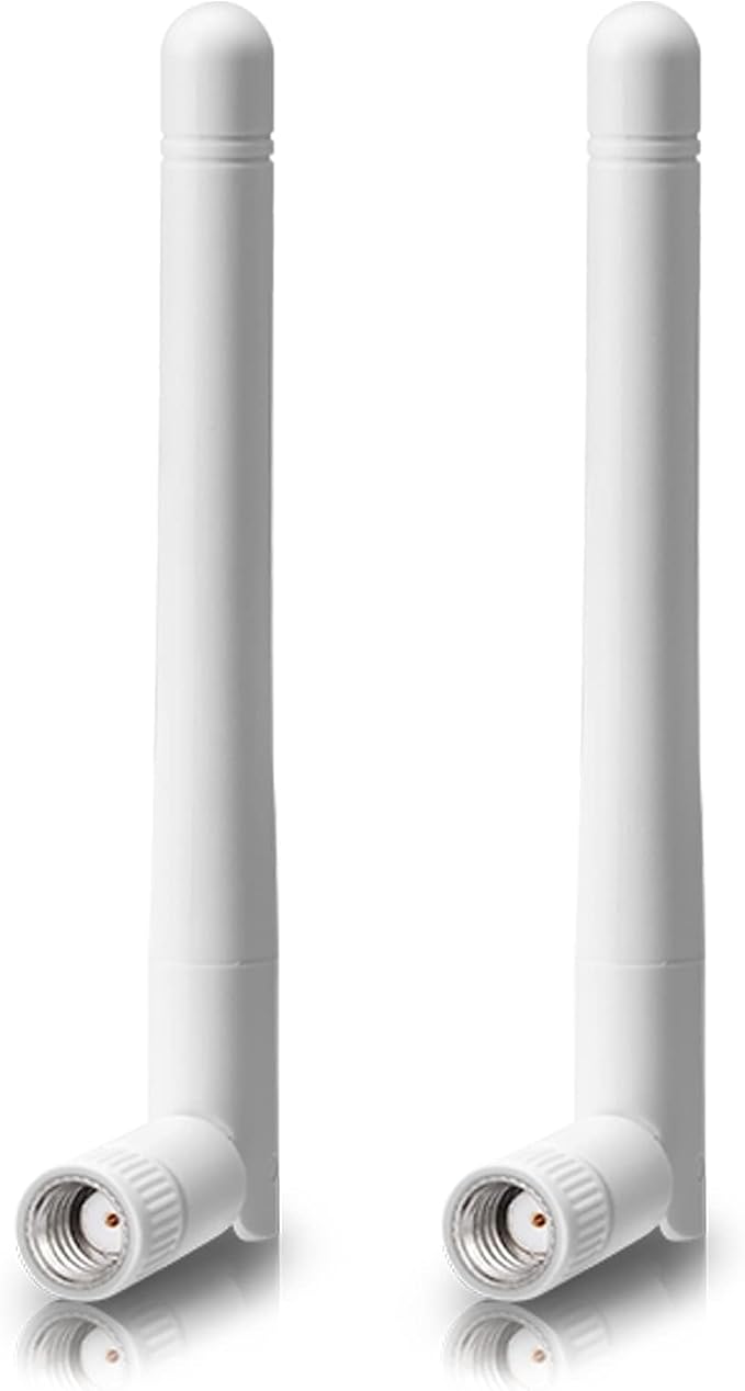 Bingfu Dualband-wlan-antenne (weiß, 2,4 Ghz, 5 Ghz, 5,8 Ghz, 3 Dbi Mimo, Rp-sma-stecker) Für Überwachungskameras, Wlan-router, Ip-sicherheitskameras, Drahtlose Netzwerkkarten, Usb-adapter, Videoüberwa