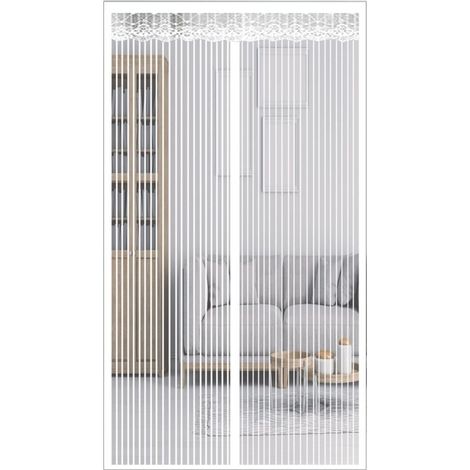 Magnetisches Moskitonetz 160 X 220 Cm – Moskitonetz Mit Automatischem Magnetverschluss Für Türen, Balkone, Wohnzimmer Und Terrassen – Weiß