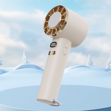 Leiser, Tragbarer Mini-ventilator Mit Eiskühlung, Mehreren Geschwindigkeitsstufen, Usb-anschluss, Weiß