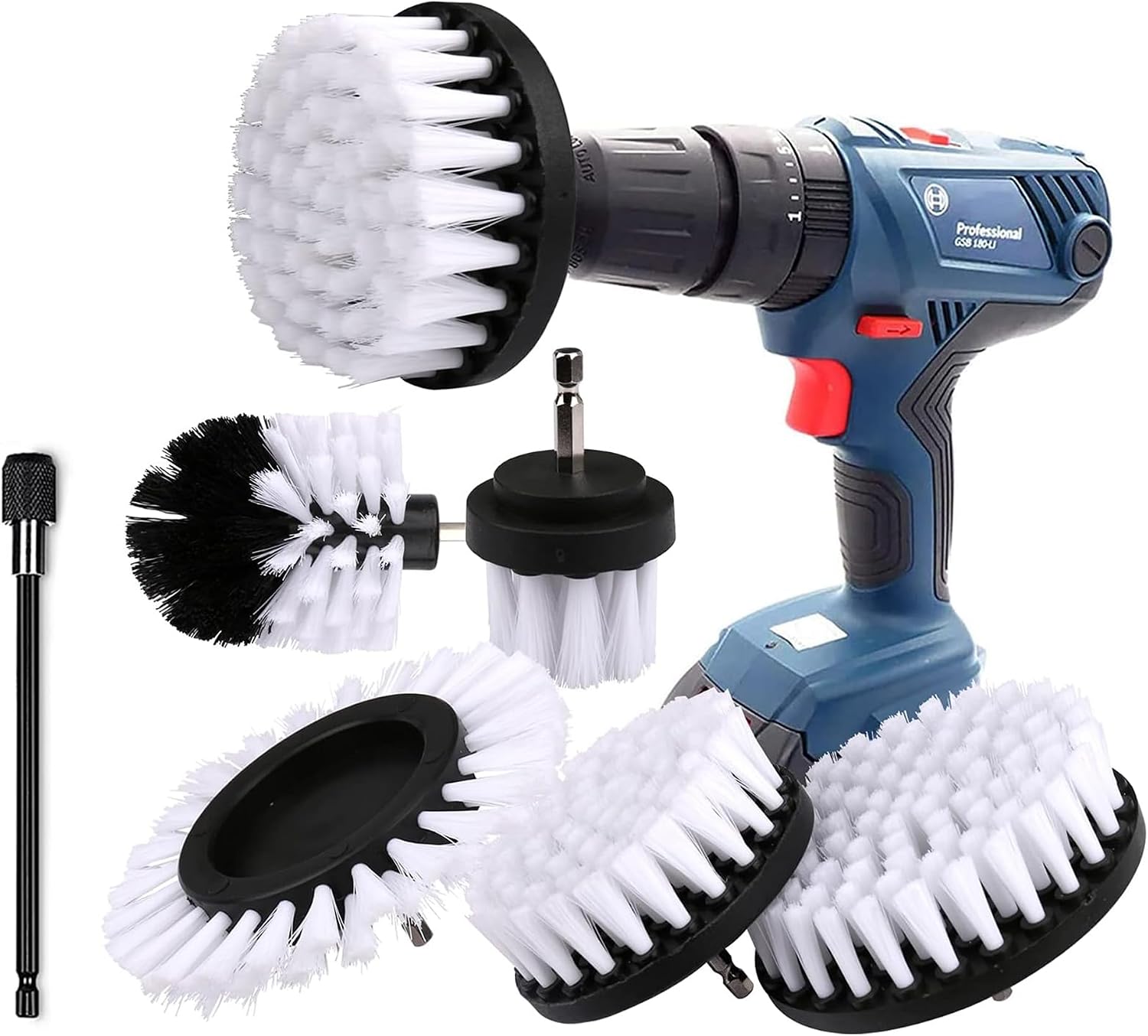 Reinigungsbürsten-ersatzteile Für Bohrmaschinen, Bürste Für Autobohrmaschinen, Fliesen, Teppich, Badewanne, Küche, Toilette, Weiße Elektrische Rotationsbohrbürste
