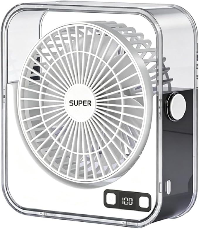 Wiederaufladbarer Tischventilator Mit Einstellbarer Geschwindigkeit Tragbarer Ventilator Für Tisch, Büro, Zuhause, Reisen, Küchentheke, Kreuzfahrten, Outdoor, Camping, Fitnessstudio