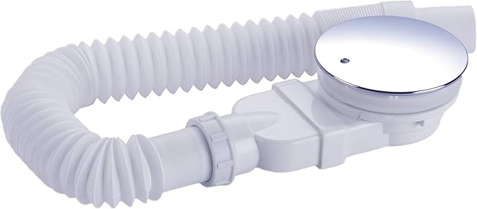 Impts 90-mm-duschablauf, Extra Flach, Ablaufloch Für Duschwanne, Siphon Mit Geruchsbekämpfungssystem, Haarsieb, Flexibler Schlauch