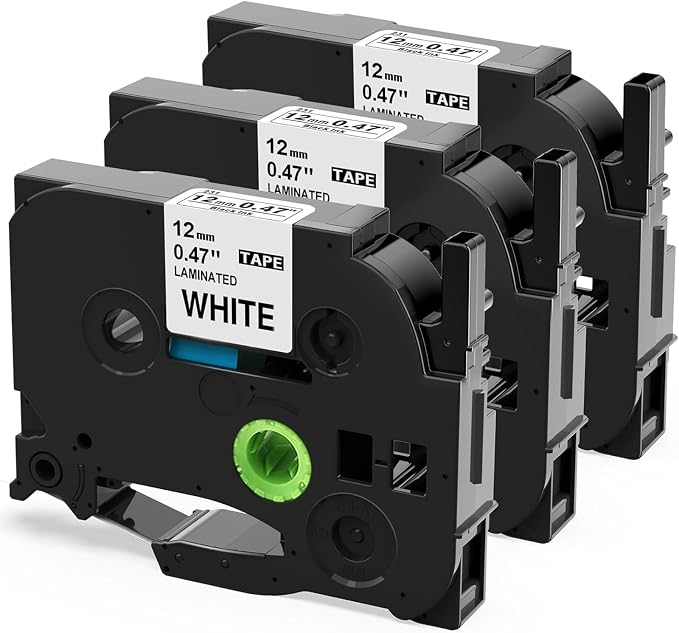 3x Upwinning Aze-231 Tze-231 12 Mm Kompatibles Tze-231 12 Mm Weißes Klebeband Für Brother P-touch Pt-h110 H200 H100lb H107b H105 E110vp 1000 D210, Nachfüllpackung Für Brother Etikettendrucker