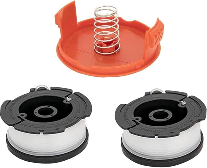 Xintong 2er-pack Spulen- Und Fadenset Für Elektrische Freischneider, Kompatibel Mit Black & Decker, Ersetzt Af-100 St5530-gb Glc3630l20-gb Stc1820pc-gb Besta530-gb Besta525-gb (mit 1 Kappe, 1 Feder)