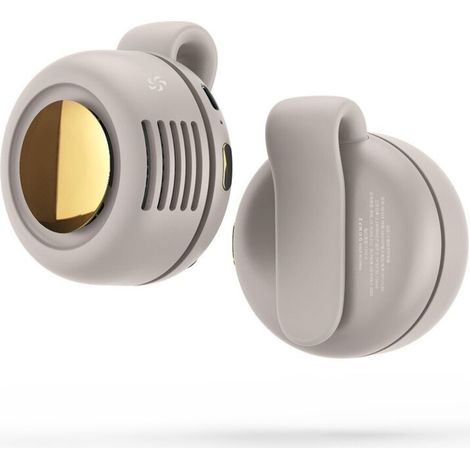 Tragbarer, Wiederaufladbarer Ventilator Mit Clip, 3 Geschwindigkeitsstufen, 360°-drehung, Leise, Für Gürtel, Reisen Und Outdoor-aktivitäten – Weiß
