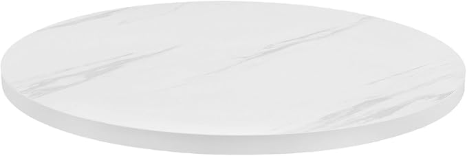 Yardwe Runde, Weiße Tischplatte Aus Hochdichter Spanplatte Zum Schnellen Austauschen, Elegantes Design, 1,6 Cm Dick, Für Büro Und Wohnzimmer