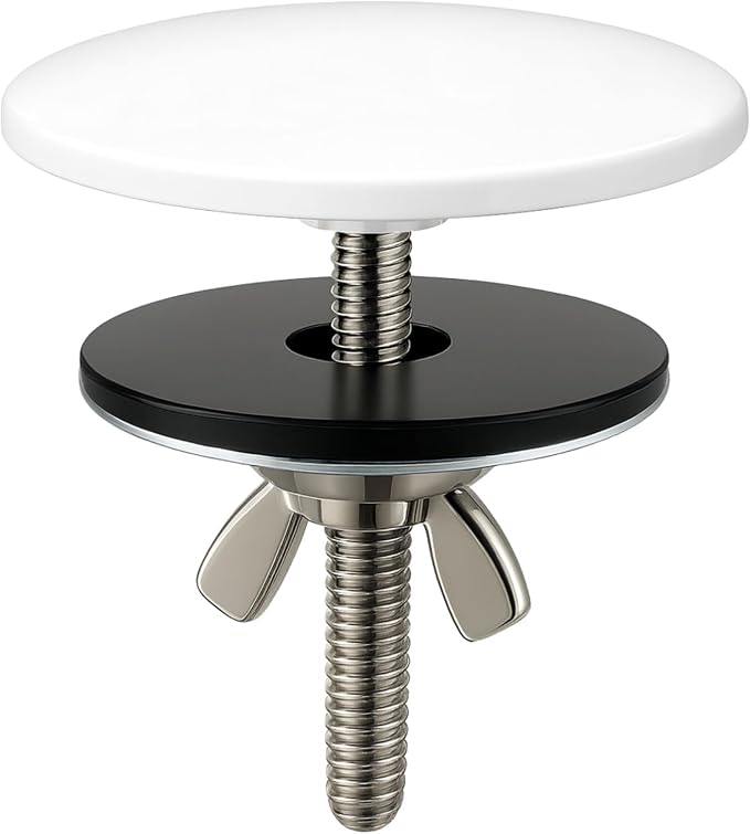 Weißer Abflussstopfen Aus Massivem Messing, 50 Mm Abflussstopfen, Stöpsel Für Küchen- Und Badezimmerabflüsse (weiß)