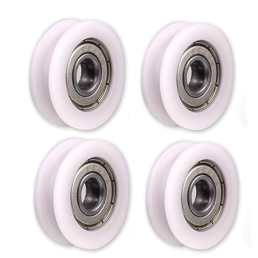 Atoplee Set Mit 4 Gerillten Nylonrollen – Für Schiebetore, Eckprofile, Schubladen – Abmessungen 6 X 28,8 X 8,2 Mm (±0,2 Mm) / 0,24 X 1,13 X 0,32 Zoll