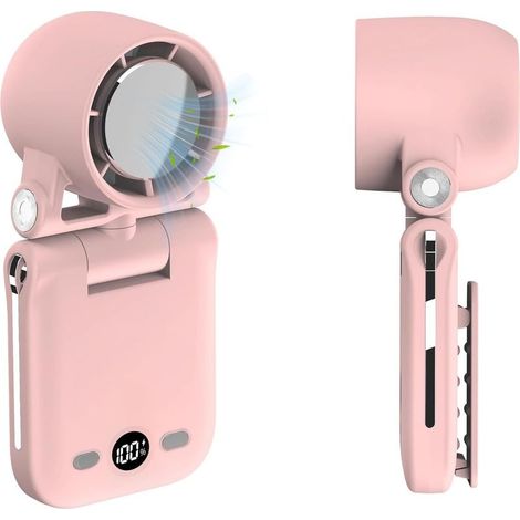 Tragbarer Clip-ventilator Mit Extrem Hoher Drehzahl (u/min) – Wiederaufladbarer Persönlicher Ventilator Mit Led-anzeige, 100 Geschwindigkeitsstufen, Stufenloser Winkelverstellung, Multifunktionaler Mi