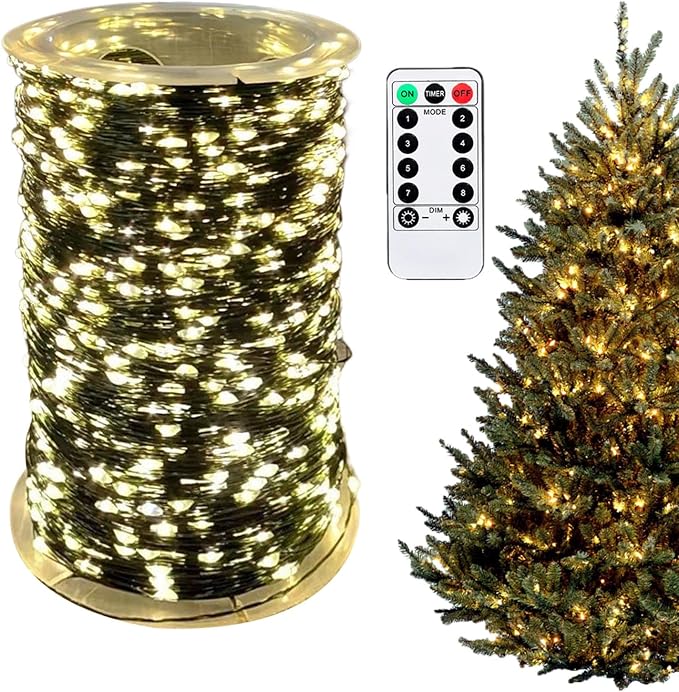 Weihnachtslichterkette Für Den Außenbereich – 30 M – 300 Leds Mit Fernbedienung – Weihnachtsdekoration – Für Drinnen Und Draußen – Für Garten, Sträucher, Pflanzen, Landschaft, Wohnzimmer, Partys