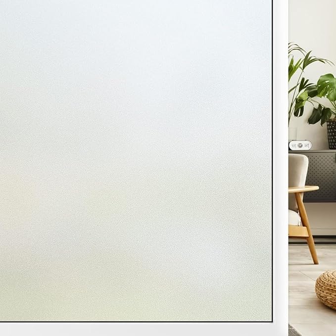Sichtschutzfolie 50 X 100 Cm, Blendfreie Fensterfolie, Uv-schutzfolie, Elektrostatisch, Selbstklebend, Uv-schutz, Sichtschutz Für Zuhause Und Büro, Matte Oberfläche