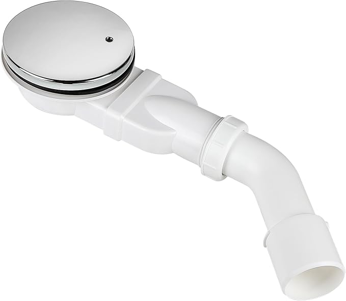 Swawis Duschablauf Ø 90 Mm Mit Dn40/50 Mm Ablaufbogen – Abs-material, Mit Geruchsneutralisierung Und Haarfilter, Chromabdeckung, Für Duschwanne, Durchflussmenge 40 L/min