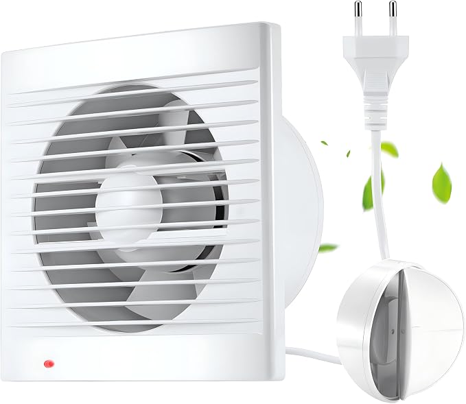 150-mm-badezimmerlüftungssystem, Abluftventilator, 22-w-luftabsauger Mit Rückschlagventil, 1 M Eu-stecker Für Bad, Küche, Büro, Wc