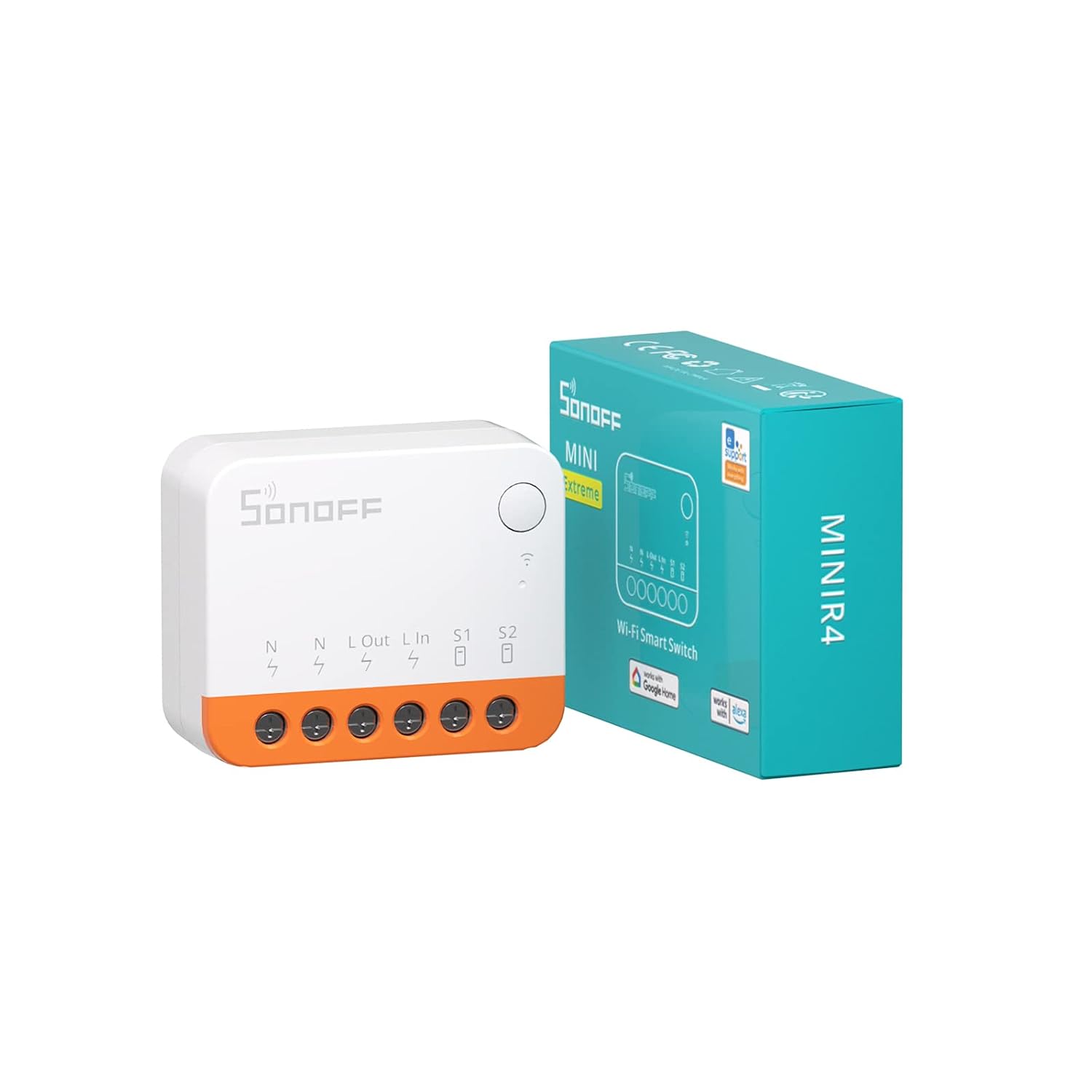 Intelligenter Wlan-schalter, 2-wege-mikromodulschalter, Relais-modus Mit Trennfunktion, Wlan 2,4 Ghz, App-steuerung, Mini-smart-schalter Kompatibel Mit Alexa Und Google Home