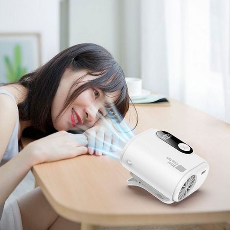 Kompakter, Tragbarer Ventilator Mit Gürtelclip – Leise, Leistungsstark Und Leicht, Ideal Für Reisen, Outdoor-aktivitäten Und Büro – Weiß