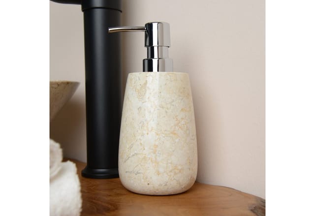wohnfreuden Seifenspender Marmor Seifenspender Cara creme, 30831
