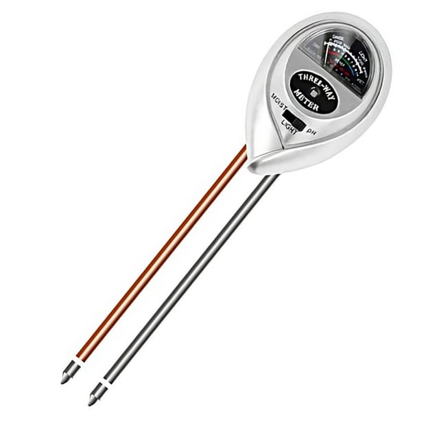 Bolwins Bodenfeuchtesensor L43C Boden Tester Kit Messgerät Pflanze Blumen PH Feuchtigkeit 3in1, (3-in-1 Bodenmessgerät Set, 1-tlg., Feuchte/pH/Licht), Batterielos, Analoganzeige, Wasserdicht, Tragbar