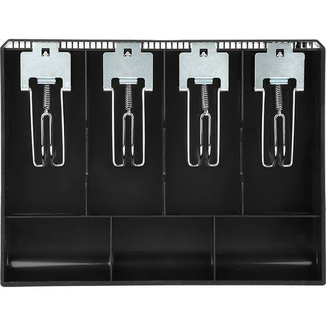 Kasse, Vierfachkassette Mit Metallclip (schwarz)