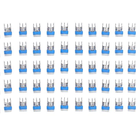 Sortimentsset Mit Variablen Widerstandspotentiometern, 100 Stück, 10 Werte 500 Ω Bis 1 Mω Rm065, Blau Und Weiß