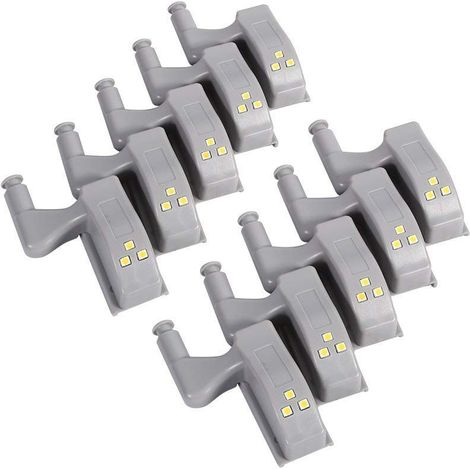 10 Stück Led-scharnierleuchten, Universelle Schrank- Und Kleiderschranklampen Für Moderne Küchendekoration (farbe: Warmweiß)