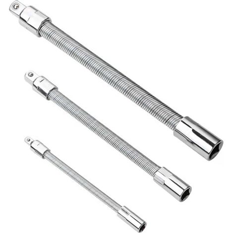 Flexible Steckerverlängerungskabel, 3-teilig, 1/4", 3/8", 1/2", Flexibles Stromschienenset, Trainingslicht-stoßdämpferverlängerung