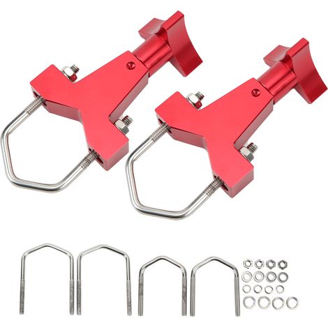 Wagenheberhalterung Aus 6061 Billet-aluminium, Rot Eloxiert, Ersatzteil Für Polaris Rzr Offroad, 1 Zoll Bis 2,5 Zoll Runde Und Quadratische Rohre