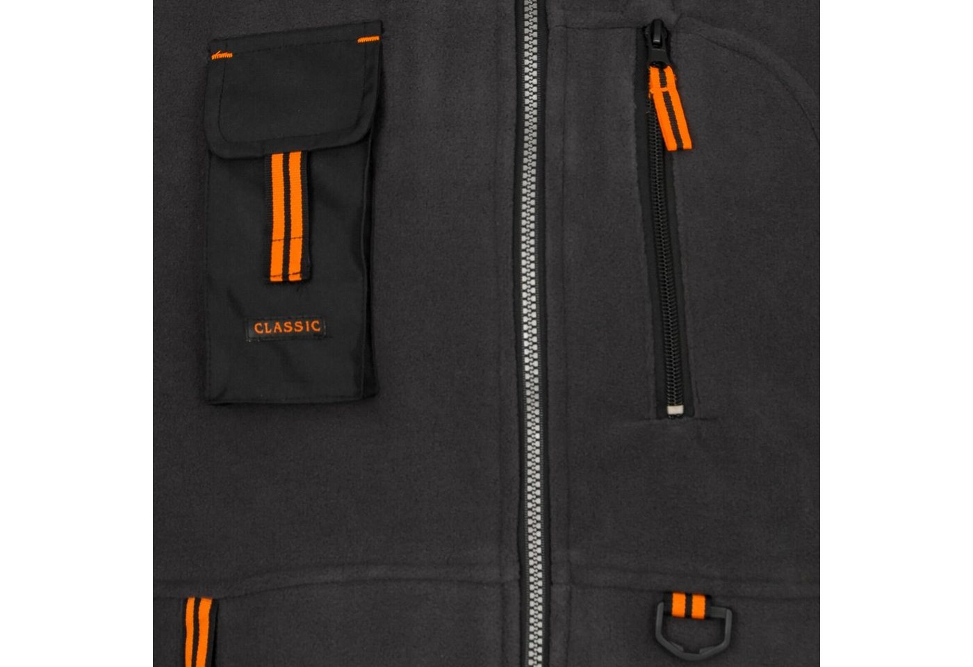 Artmas Arbeitsjacke Warme Fleecejacke Arbeitsjacke Berufsjacke Schwarz-Grau (POL-CLAS) Bild 3