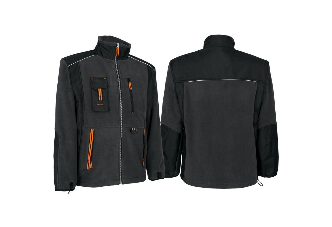 Artmas Arbeitsjacke Warme Fleecejacke Arbeitsjacke Berufsjacke Schwarz-Grau (POL-CLAS) Bild 5