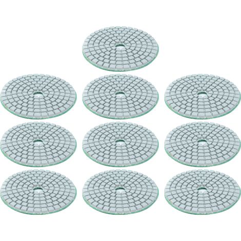 10 Diamantpolierscheiben, 3er-set, Flexible Schleifscheibe Für Wasser, Granit Und Marmor, Körnung 1000, Schleifmittel