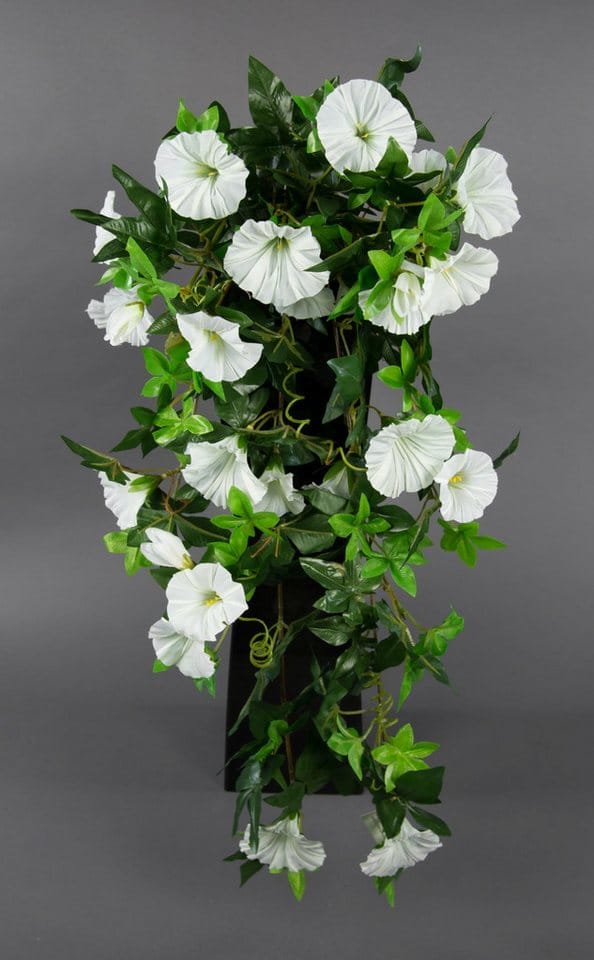 Kunstranke Petunienranke 65cm ZF Kunstpflanzen Kunstblumen künstliche Blumen Petunie, Seidenblumen Roß, Höhe 65 cm, Weiß