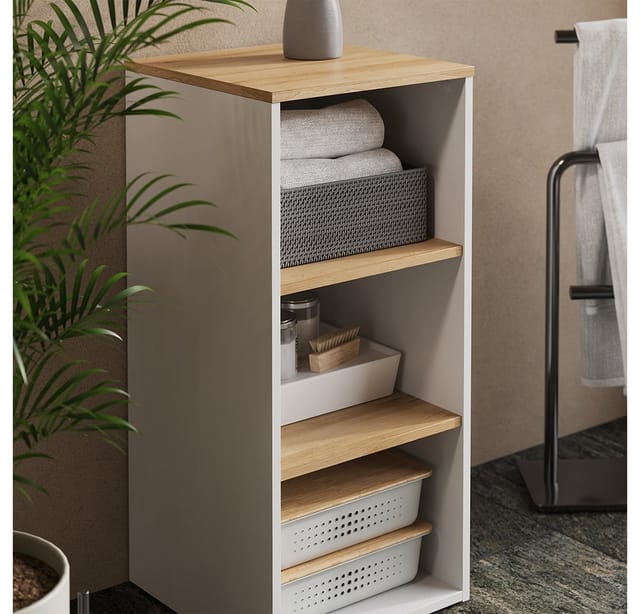 Vicco Midischrank Viktor, Weiß/Artisan, 40.2 x 88.2 cm (1-St)
