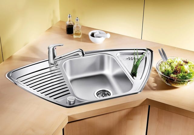 Blanco Edelstahlspüle, eckspüle, 93/51 cm, (1 St)