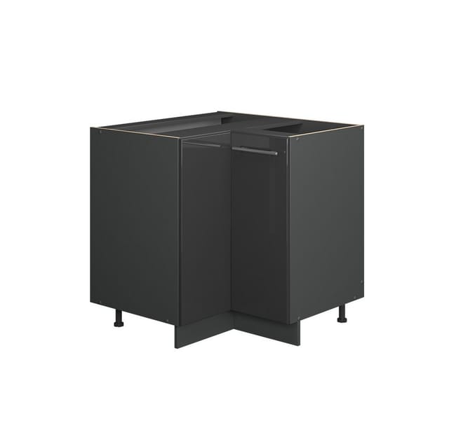 Vicco Eckunterschrank Fame-Line, Anthrazit Hochglanz/Anthrazit, 80.5 cm ohne Arbeitsplatte (1-St)