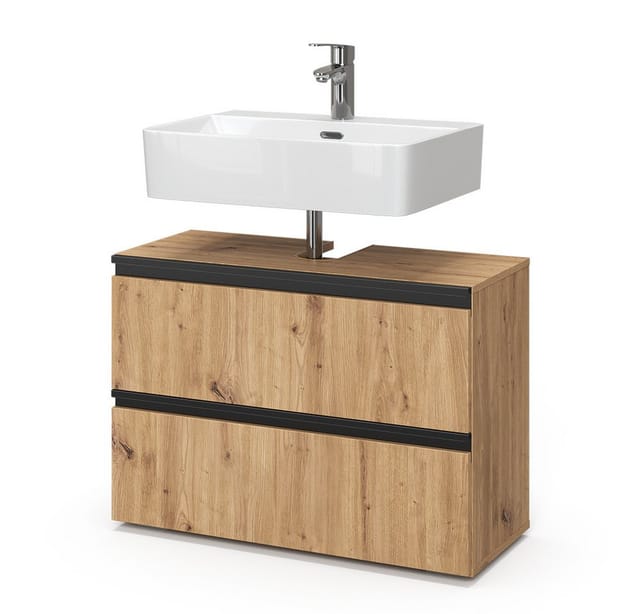 Vicco Waschbeckenunterschrank Torren, Artisan, 80 x 58 cm mit 2 Schubladen (1-St)